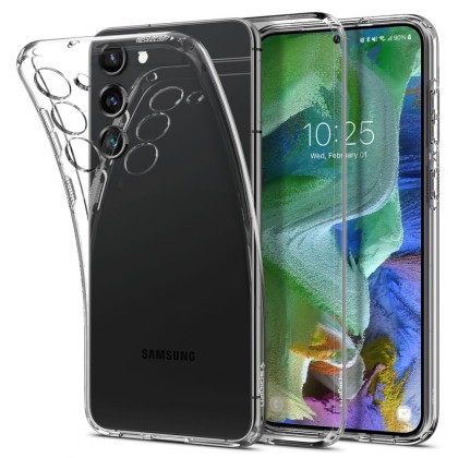 Удароустойчив, силиконов кейс за Samsung Galaxy S23+ Plus от Spigen Liquid Crystal - Прозрачен