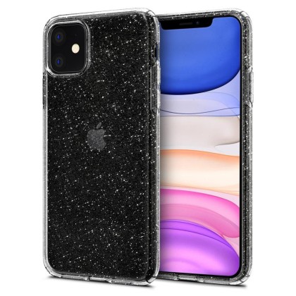 Удароустойчив, силиконов кейс за iPhone 11 от Spigen Liquid Crystal - Glitter Crystal