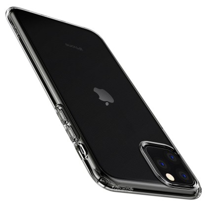 Удароустойчив, силиконов кейс за iPhone 11 Pro от Spigen Liquid Crystal - Прозрачен