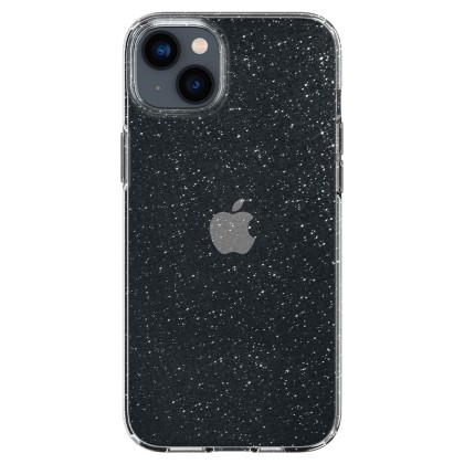 Удароустойчив, силиконов кейс за iPhone 14 от Spigen Liquid Crystal - Glitter Crystal