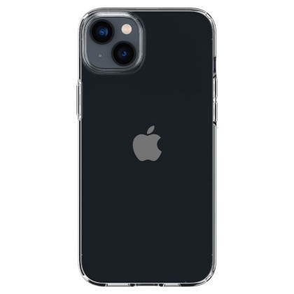 Удароустойчив, силиконов кейс за iPhone 14 Plus от Spigen Liquid Crystal - Прозрачен