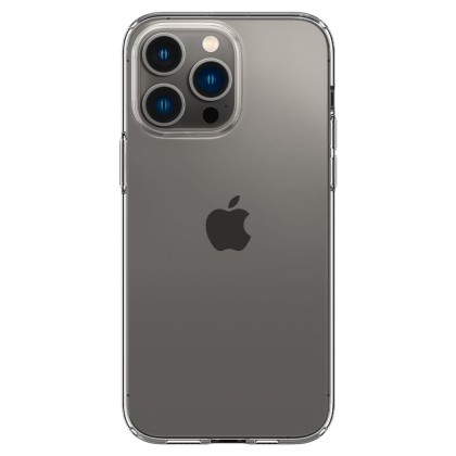 Удароустойчив, силиконов кейс за iPhone 14 Pro от Spigen Liquid Crystal - Прозрачен