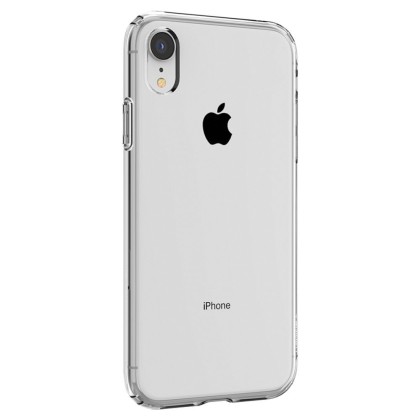 Удароустойчив, силиконов кейс за iPhone XR от Spigen Liquid Crystal - Прозрачен