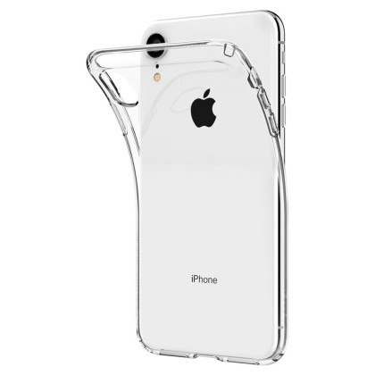 Удароустойчив, силиконов кейс за iPhone XR от Spigen Liquid Crystal - Прозрачен