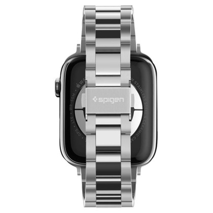 Стомамена верижка за Apple Watch 4/5/6/7/8/SE (38/40/41 mm) от Spigen Modern Fit Band - Сребриста
