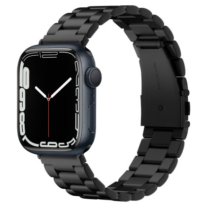 Стомамена верижка за Apple Watch 4/5/6/7/8/SE/Ultra 1/2 (42/44/45/49 mm) от Spigen Modern Fit Band - Черна