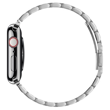 Стомамена верижка за Apple Watch 4/5/6/7/8/SE/Ultra 1/2 (42/44/45/49 mm) от Spigen Modern Fit Band - Сребриста