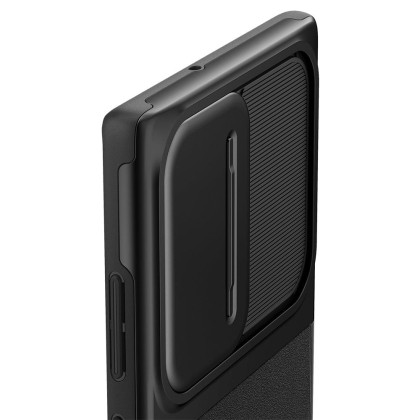 Кейс с капак за камерата за Samsung Galaxy S22 Ultra от Spigen Optik Armor - Черен