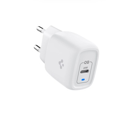 Стенно зарядно с Lightning кабел за Apple iPhone SPIGEN PE2C10CL PD20W - Бял