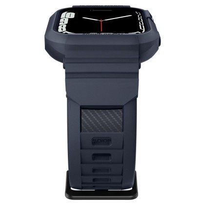 Удароустойчив кейс с каишка за Apple Watch 4/5/6/7/8/9/SE (44/45mm) от Spigen Rugged Armor Pro - Charcoal Grey