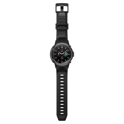 Удароустойчив кейс с каишка за Samsung Galaxy Watch 4 Classic (46mm) от Spigen Rugged Armor Pro - Charcoal Grey