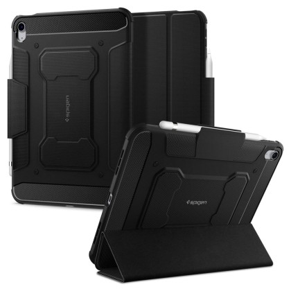 Удароустойчив калъф за iPad 10.9 2022 от Spigen Rugged Armor Pro - Черен -----