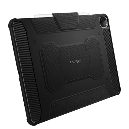 Удароустойчив калъф за iPad Pro 12.9 от Spigen Rugged Armor Pro - Черен
