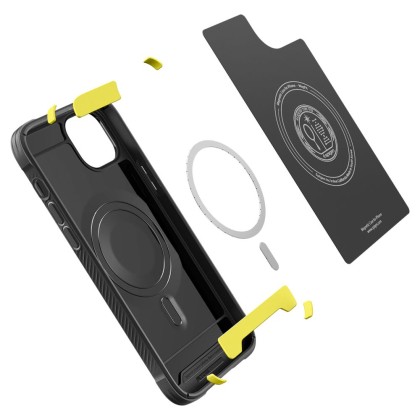 Удароустойчив кейс с MagSafe за iPhone 14 Plus от Spigen Rugged Armor Mag - Черен мат