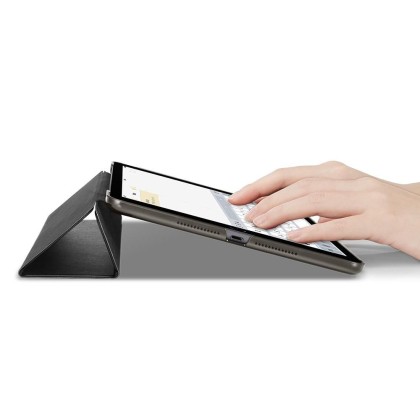 Кожен тефтер за iPad 10.2 от Spigen Smart Fold - Черен