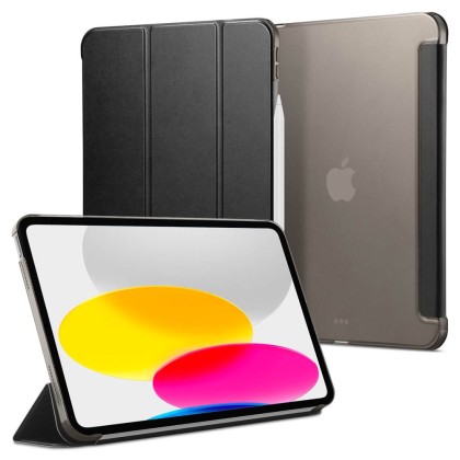 Кожен тефтер за iPad 10 (10.9" 2022) от Spigen Smart Fold - Черен