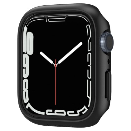 Твърд калъф за Apple Watch 7/8/9 (45mm) от Spigen Thin Fit - Черен