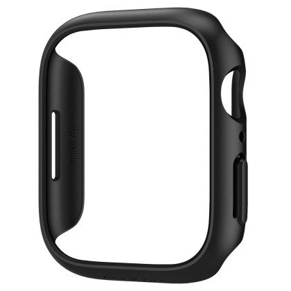 Твърд калъф за Apple Watch 7/8/9 (45mm) от Spigen Thin Fit - Черен