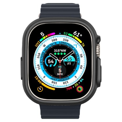 Твърд калъф за Apple Watch Ultra 1/2 (49 mm) от Spigen Thin Fit - Черен