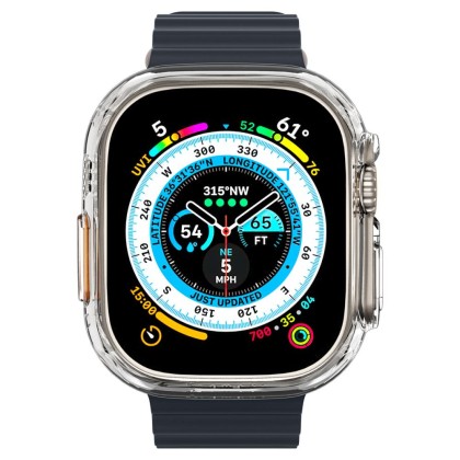 Твърд калъф за Apple Watch Ultra 1/2 (49 mm) от Spigen Thin Fit - Прозрачен