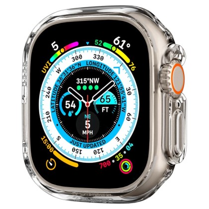 Твърд калъф за Apple Watch Ultra 1/2 (49 mm) от Spigen Thin Fit - Прозрачен