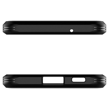 Удароустойчив, твърд кейс за Samsung Galaxy S21 FE от Spigen Tough Armor - Черен