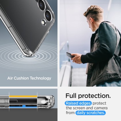 Удароустойчив твърд кейс за Samsung Galaxy S23 от Spigen Ultra Hybrid S - Прозрачен