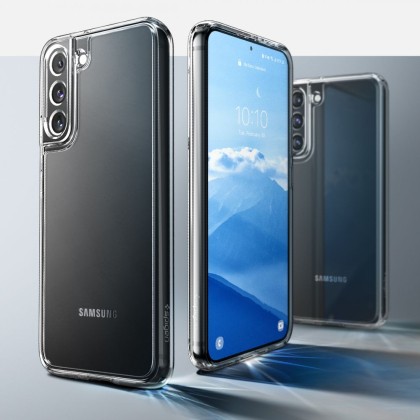 Удароустойчив твърд кейс за Samsung Galaxy S22 от Spigen Ultra Hybrid - Прозрачен
