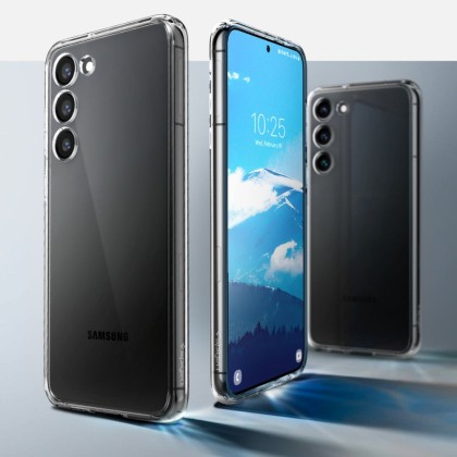 Удароустойчив твърд кейс за Samsung Galaxy S23 от Spigen Ultra Hybrid - Прозрачен