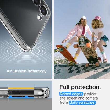 Удароустойчив твърд кейс за Samsung Galaxy S23 от Spigen Ultra Hybrid - Прозрачен