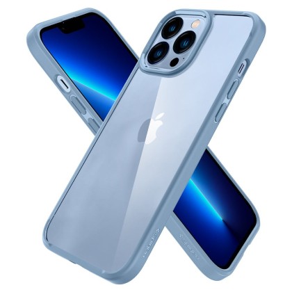 Удароустойчив твърд кейс за iPhone 13 Pro Max от Spigen Ultra Hybrid - Sierra Blue