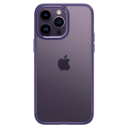 Удароустойчив твърд кейс за iPhone 14 Pro от Spigen Ultra Hybrid - Deep Purple