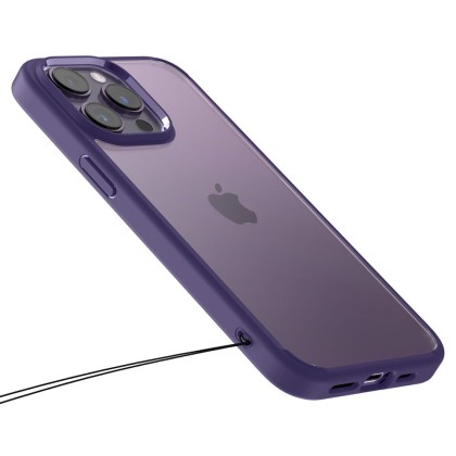Удароустойчив твърд кейс за iPhone 14 Pro от Spigen Ultra Hybrid - Deep Purple