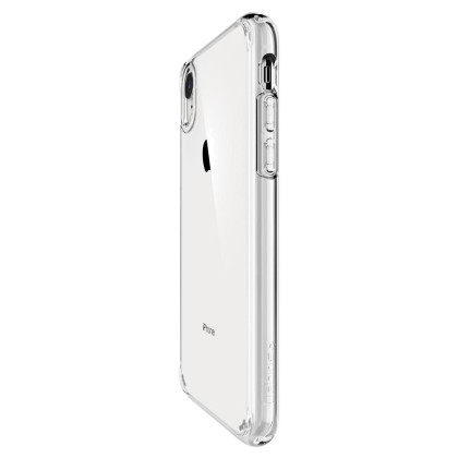 Удароустойчив твърд кейс за iPhone XR от Spigen Ultra Hybrid - Прозрачен
