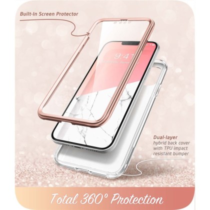 360 градусов калъф за iPhone 14 Plus / 15 Plus от Supcase Cosmo - Marble