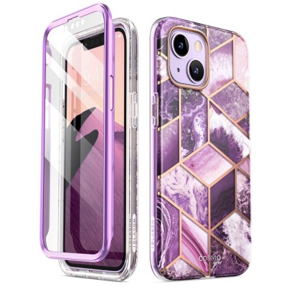 360 градусов калъф за iPhone 14 Plus / 15 Plus от Supcase Cosmo - Marble Purple