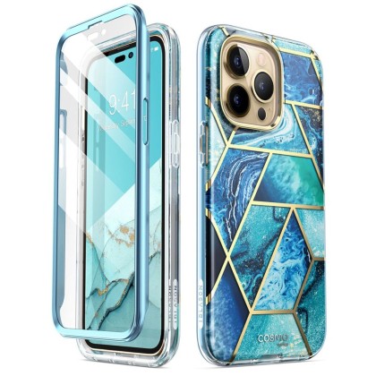 360 градусов калъф за iPhone 14 Pro Max от Supcase Cosmo - Ocean Blue