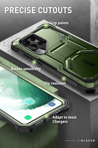 360 градусов калъф за Samsung Galaxy S23 Ultra от Supcase IBLSN Armorbox 2-set - Guldan