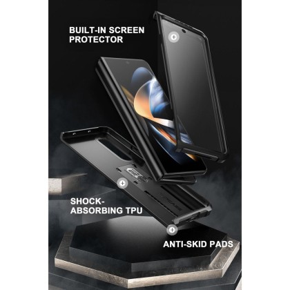 360 градусов калъф за Samsung Galaxy Z Fold 4 от Supcase Unicorn Beetle Pro - Черен