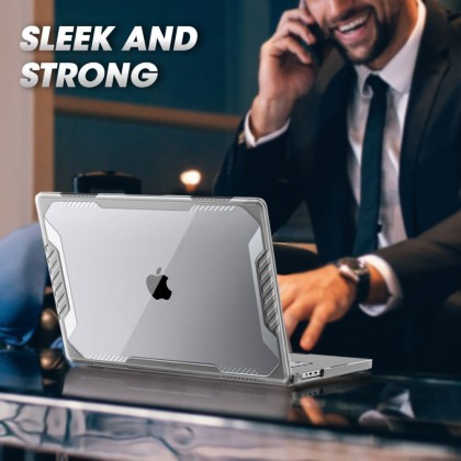 Кейс за лаптоп Apple Macbook Pro 16 M1/M2/M3 2021-2023 от Supcase Unicorn Beetle - Прозрачен