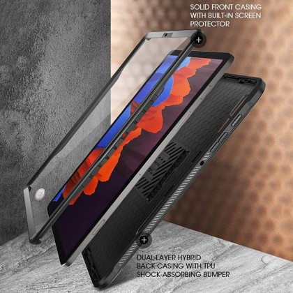 360 градусов калъф за Samsung Galaxy Tab S7+ / S8+ Plus 12.4 от Supcase Unicorn Beetle Pro - Черен