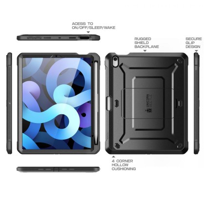 360 градусов калъф за iPad Mini 6 2021 от Supcase Unicorn Beetle Pro - Черен