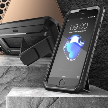 360 градусов калъф за iPhone 7 / 8 / SE 2020-2022 от Supcase Unicorn Beetle Pro - Черен
