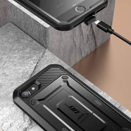 360 градусов калъф за iPhone 7 / 8 / SE 2020-2022 от Supcase Unicorn Beetle Pro - Черен