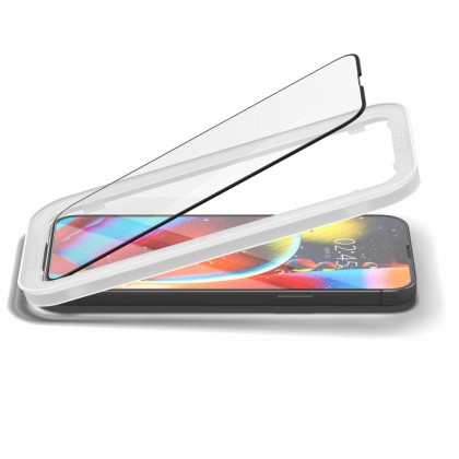 2 броя протектори за дисплей на iPhone 13 Pro Max / 14 Plus от Spigen ALM Glass FC - Черни