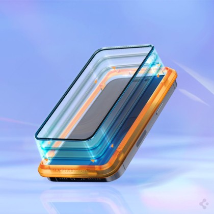 2 броя протектори за дисплей на iPhone 14 Pro от Spigen ALM Glass FC - Черни