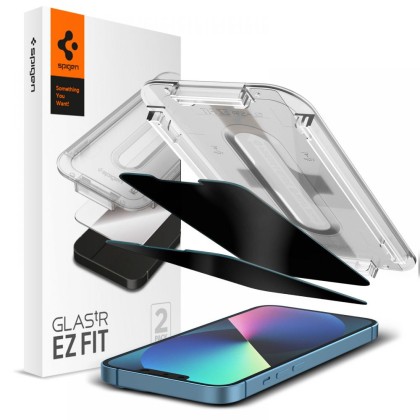 2 броя стъклени протектори за дисплей на iPhone 13 Pro Max от Spigen Glas.TR 