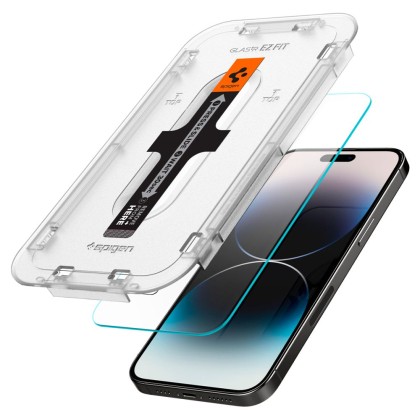 2 броя стъклени протектори за дисплей на iPhone 14 Pro Max от Spigen Glas.TR 