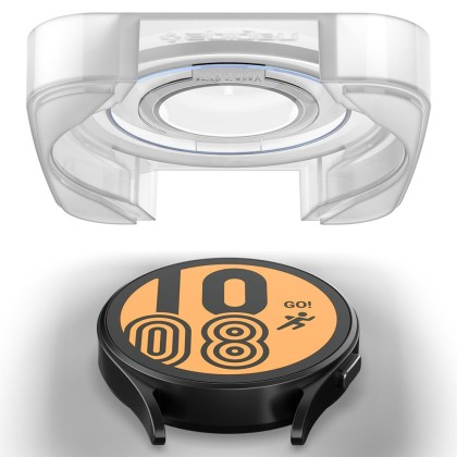2 броя стъклени протектори за Samsung Galaxy Watch 4 / 5 (44mm) от Spigen Glas.TR EZ-Fit 2-pack - Прозрачни