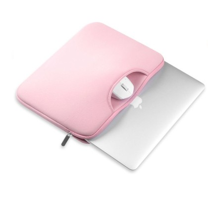 Калъф тип чанта за 13" инчов лаптоп от Tech-Protect AirBag - Розов